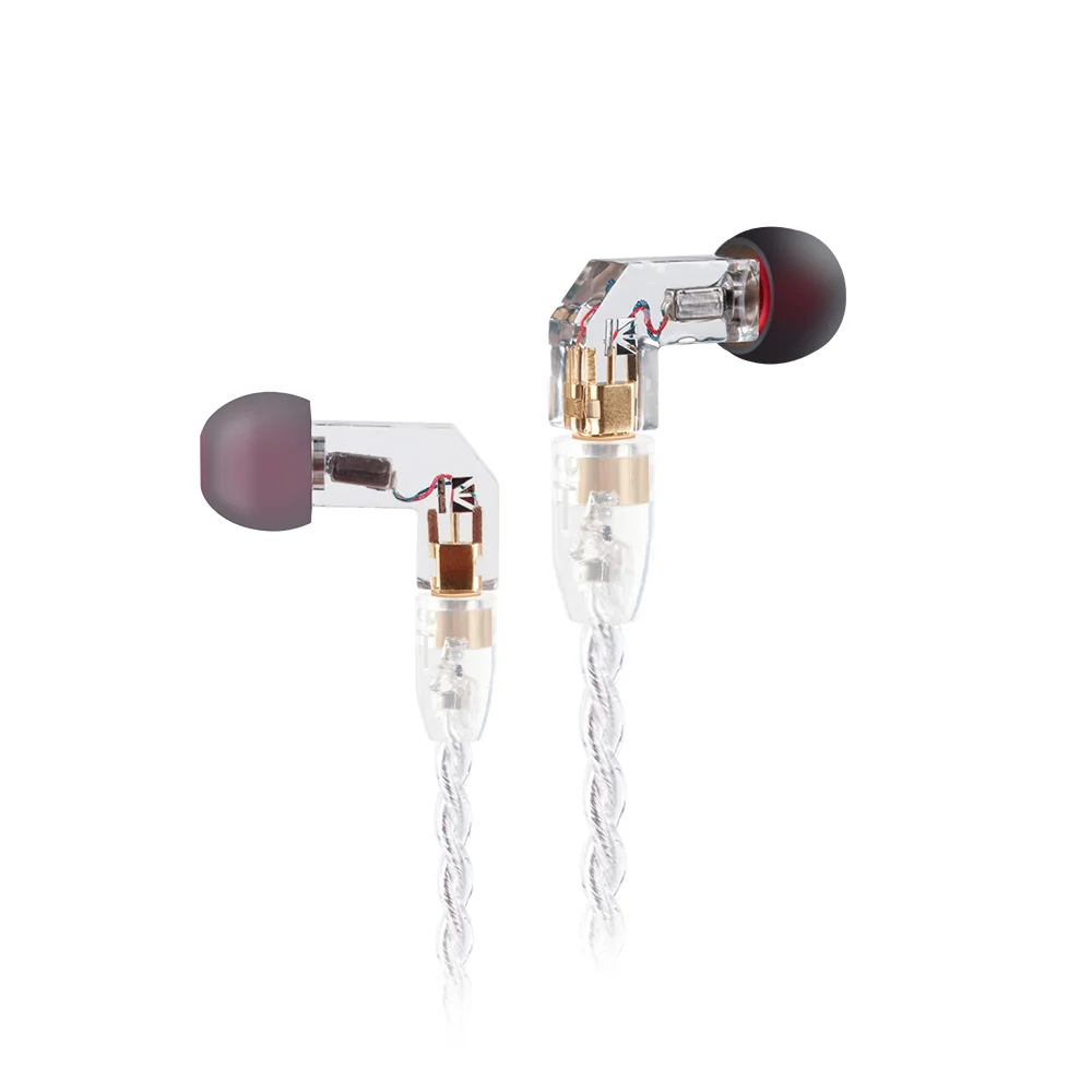 Billig KBEAR F1 Ausgewogene Anker Kunden HIFI Sport Monitor In Ohr Kopfhörer Mit 3,5 MMCX Gold Überzogene Headset Metall Überzogene LOGO ohrhörer