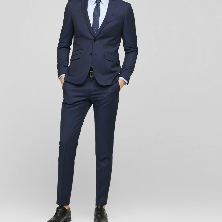 Men's Business Suit Mens Grooming Groomsman Suits Wedding Costume for Men 2 Pcs (Jacket+Pants) Terno Slim Suits Men 2019
