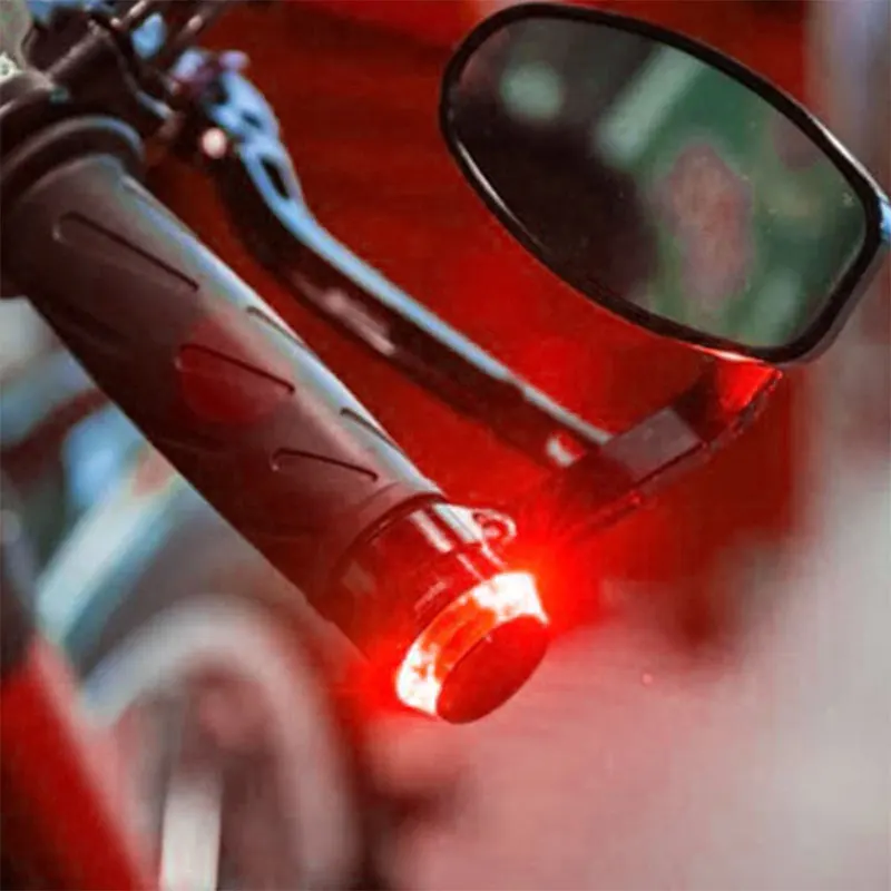 

Flowing LED Turn Signal Light Motorcycle Grip Handle Bar Super Bright Handlebar End Refit Universal Indicator