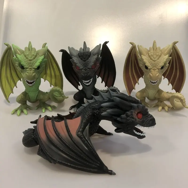 Funko pop Secondhand 6 ''Игра престолов-Viserion, Rhaegal, Dragon Виниловая фигурка Коллекционная модель свободная игрушка