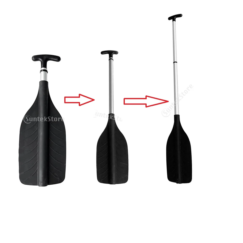 1 Pcs 50-120 cm Kayak Telescoping Paddle Lightweight Afloat Oars Watersport Dragon Boat Canoe Rafting Paddles Black