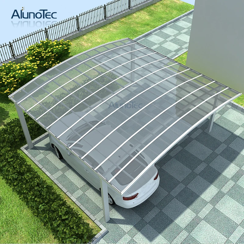 Carport Aluminum Canopy Polycarbonated Roof Cover Sized 5.5m length x 6m width x 3m height