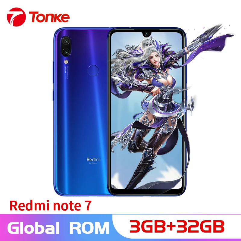 2019 Мобильный телефон Xiaomi Redmi Note 7 3 Гб ОЗУ 32 ПЗУ Восьмиядерный процессор Snapdragon 660 6