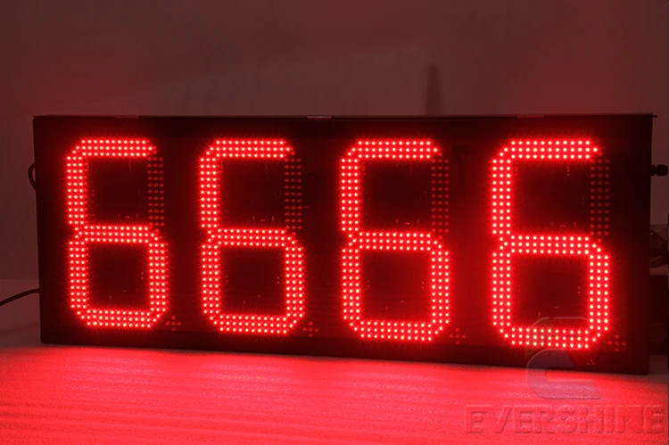 Hi-tech quality factory Oil station floor standing LED digital price screen oil price led screen for 16 inch red (13)