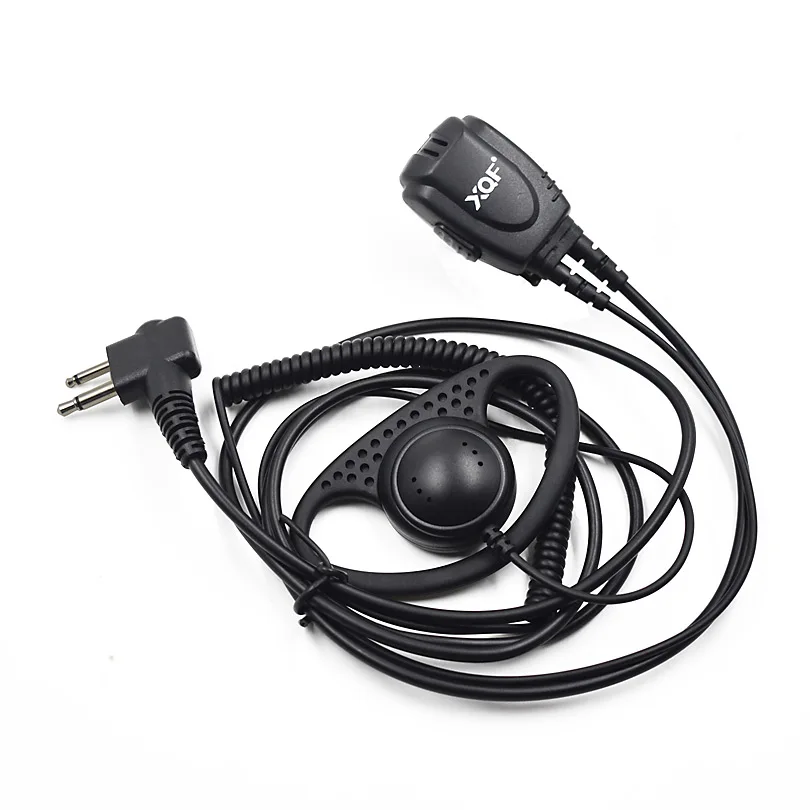 XQF 2 контактный защитный зажим гарнитура с микрофоном PTT для Motorola Walkie Talkie GP300 GP3688
