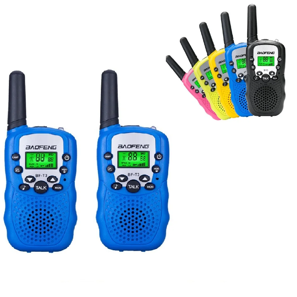 

2Pcs Baofeng BF-T3 UHF462-467MHz 8 Channel Portable Two-Way 10 Call Tones Radio Transceiver for Kids Radio Kid Walkie Talkie
