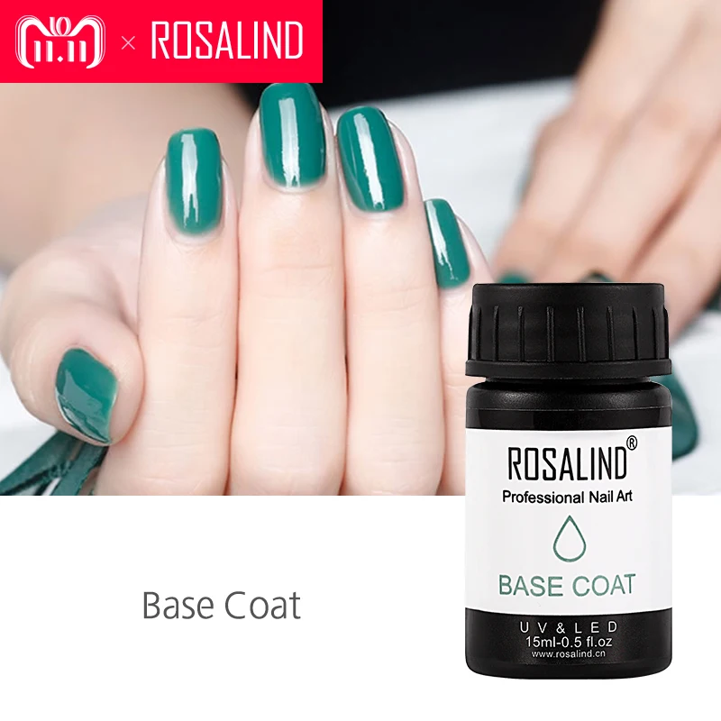 Базовый Гель лак ROSALIND 15 мл для ногтей Vernis полуперманентный нужна УФ светодиодная