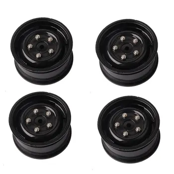 

4PCS/SET Universal 1:10 RC Crawler Metal Alloy 1.9 Inch Beadlock Wheel Rim for Axial SCX10 RC Car Wheel Hub With Brake Disc