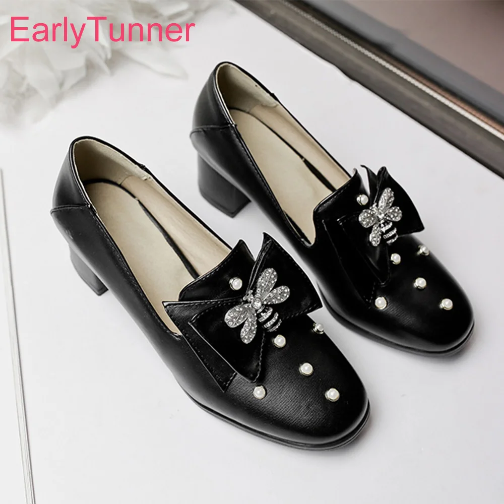 2019 Brand New Sweet Korea Brown Black Women Pumps Fashion 2 Inch Heels Lady Cosplay Shoes EA726 Plus Big Small Size 10 43 48 2019 Brand New Sweet Korea Brown Black Women Pumps Fashion 2 Inch Heels Lady Cosplay Shoes EA726 Plus Big Small Size 10 43 48