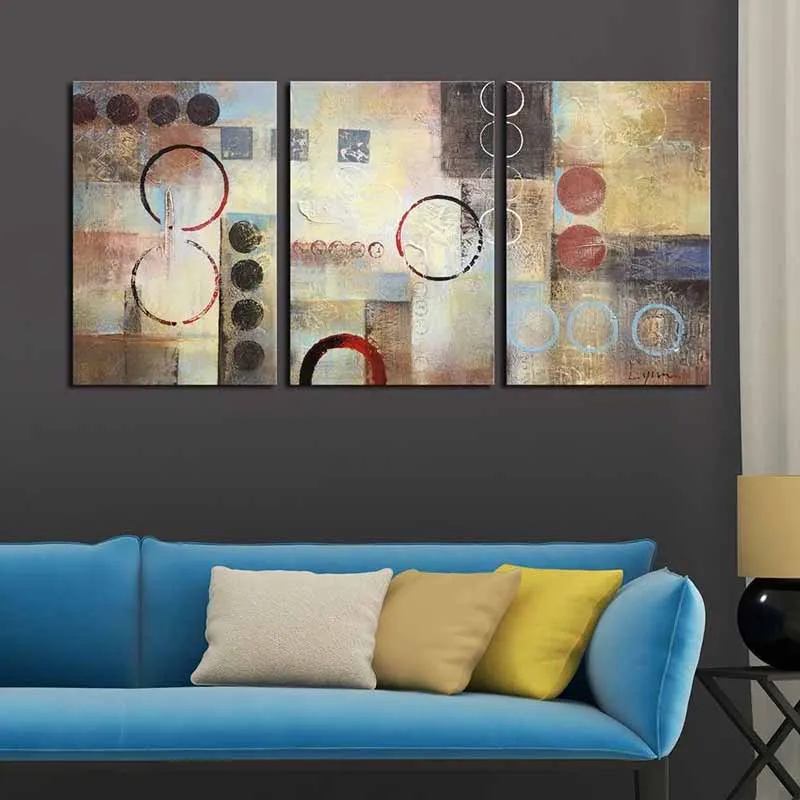 

DIY 5D Modern Abstract Interlock Diamond Painting Embroidery Geometry Full Drill Round Diamond Picture Cross Stitch Kit Painting