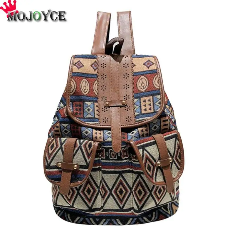 Женский рюкзак с принтом, холщовая школьная сумка для девочек-подростков, сумки для женщин, bolsa feminina mochila Bagback - Цвет: 3