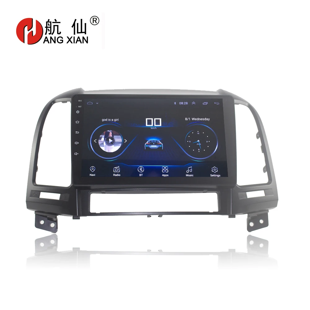 Top HANG XIAN 9" Quadcore Android 8.1 Car radio for Hyundai Santa Fe 2006-2012 car dvd player GPS navigation car multimedia 0