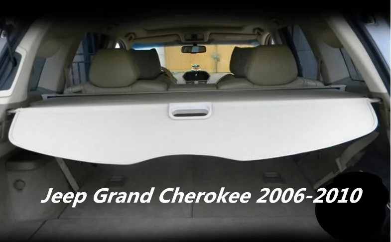 

JINGHANG Car Rear Trunk Security Shield Cargo Cover For Jeep Grand Cherokee 2006-2010 High Quali Auto Accessories Black Beige