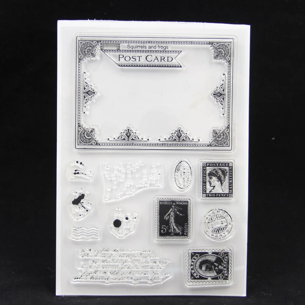 

ZFPARTY Post card Transparent Clear Silicone Stamp/Seal for DIY scrapbooking/photo album Decorative card making