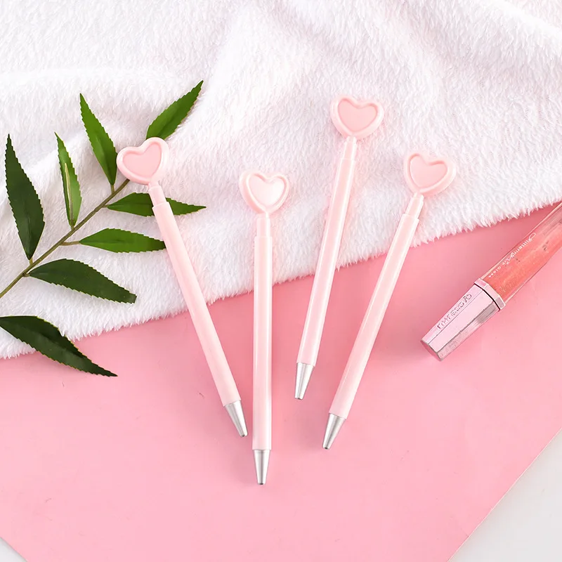 20 pcs Lovely pink heart Ball Pens black ink Ballpen Fashion Ballpoint