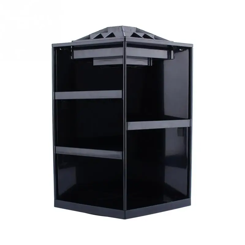 

Makeup Storage Box Organizer Case Cosmetic Organizer Jewelry Box Gift Boxes Plastic 360-degree Black Cases & Display for Earring