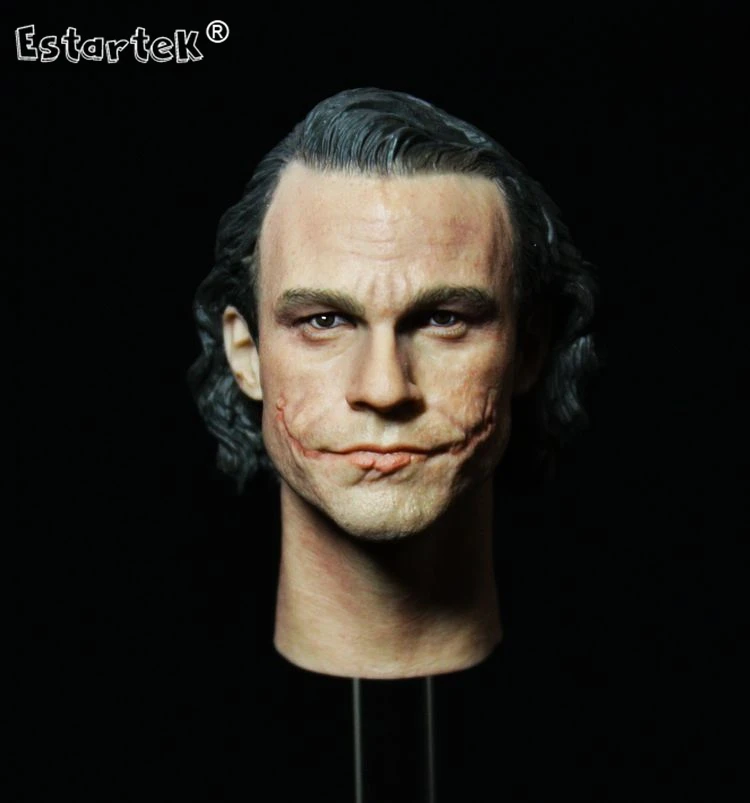 

Estartek T-09S 1/6 Batman The Joker Head Sculpt Clean Makeup Version Heath Ledger Head for 12" Collectible Action Figure DIY