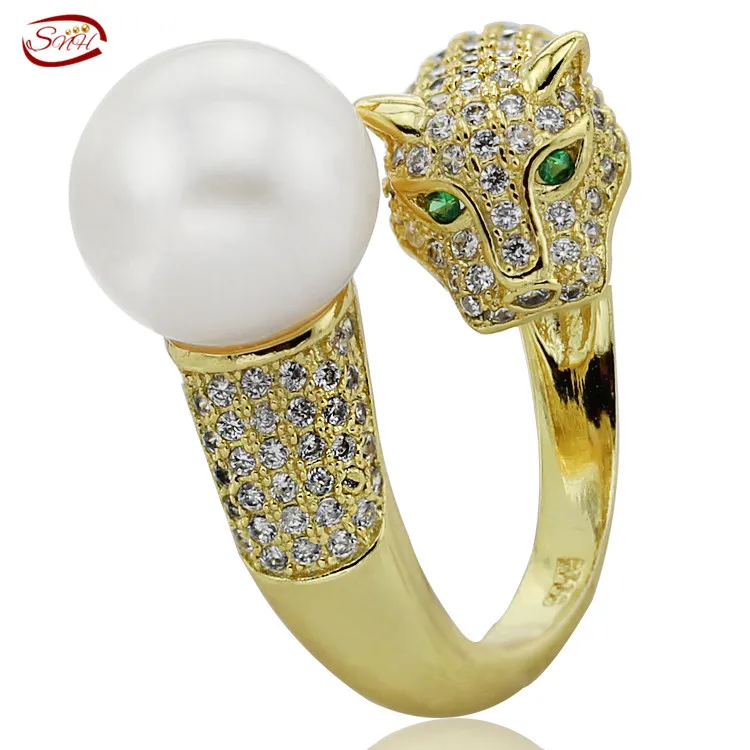 AA Fashion Natural Real Freshwater pearl Rings 925 Silver rings for women weddings jewelry