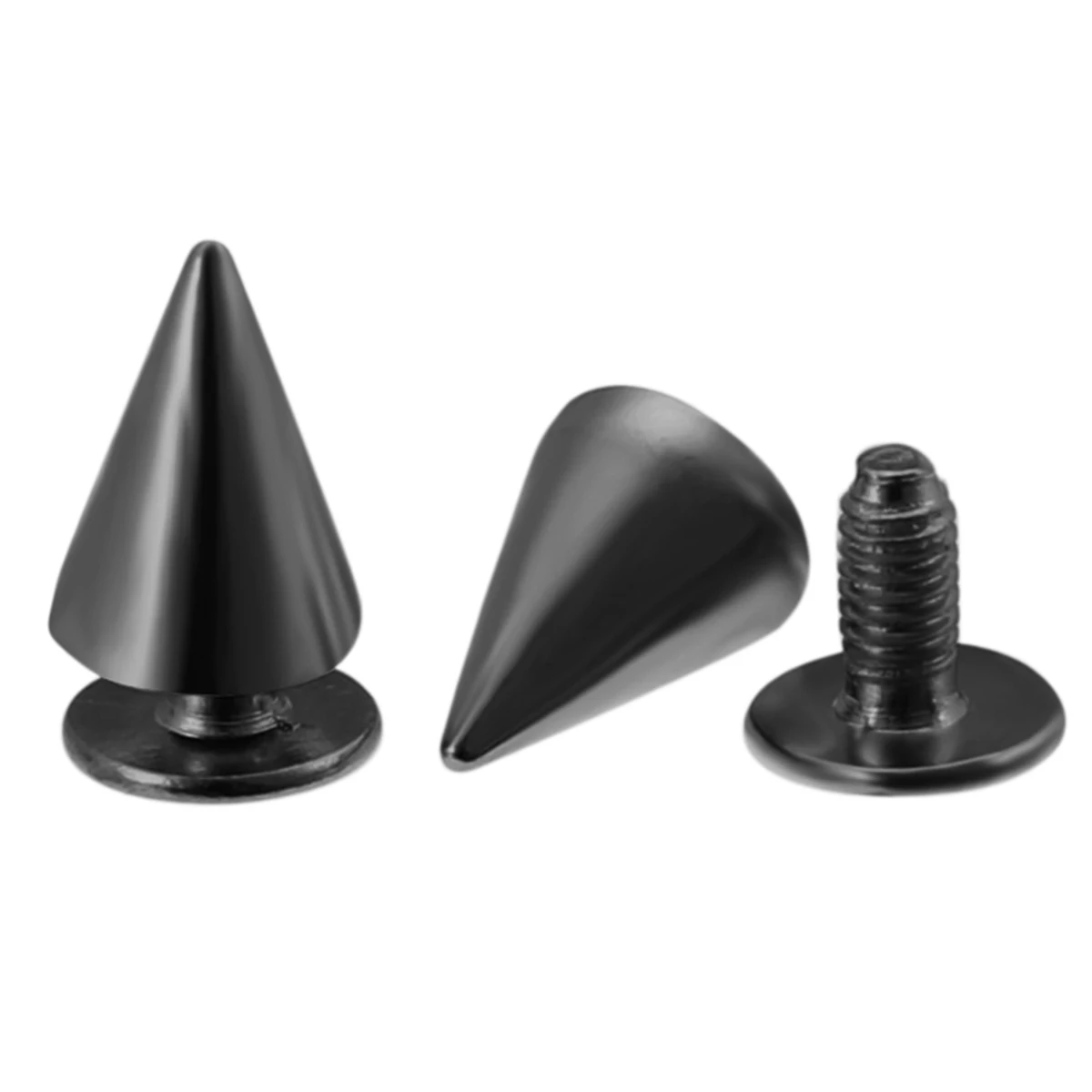 100pcs/Set Alloy Spikes Cone Studs Rivet Bullet Spikes Cone Screw Stud DIY Accessories for Punk Rock Cloth Dog Collars 7x10mm