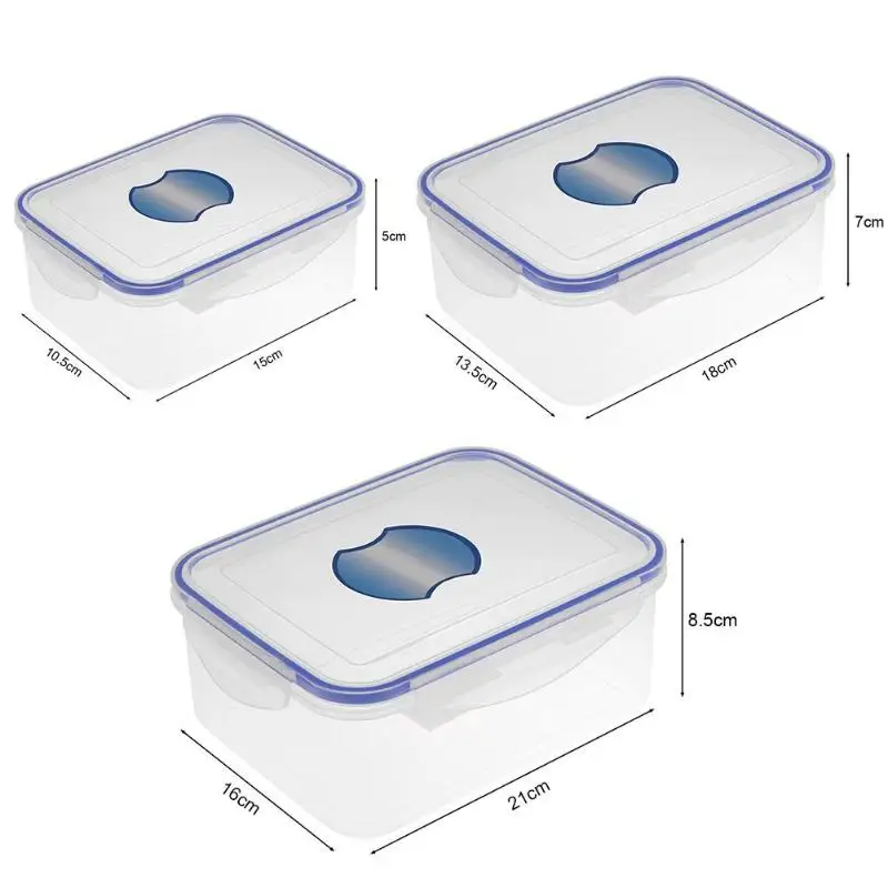 Здоровая пластиковая коробка для обеда прозрачная коробка для бэнто свежая сохраняя герметичные Microwavable контейнер для еды экологически безопасные столовые приборы