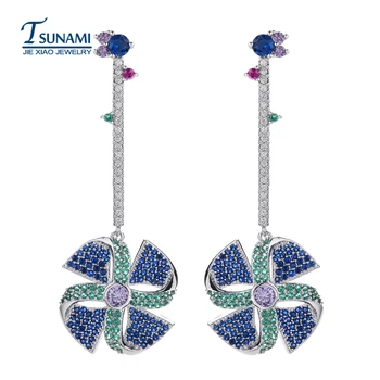 

High quality luxury windmill zircon earrings A flawless female/girl jewelry gift ER-173