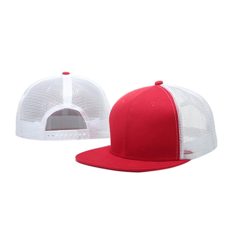 Женские и мужские регулируемые бейсбольные теннисные кепки, сетчатые дышащие бейсболки, плоские солнцезащитные шапки в стиле хип-хоп, лоскутные спортивные кепки - Цвет: RW
