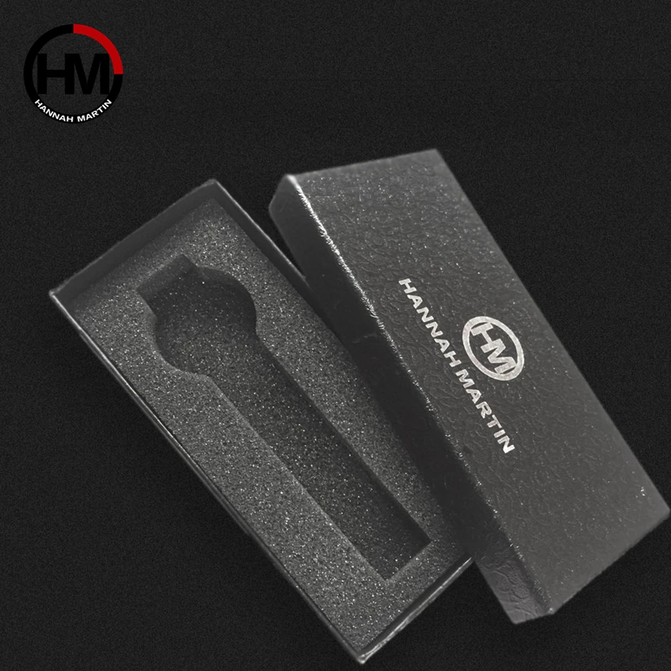

HANNAH MARTIN Men Women Unisex Watch Sponge Box Brand Luxury Wristwatch Original Gift Jewelry Rectangle Black Hard Case Boxes