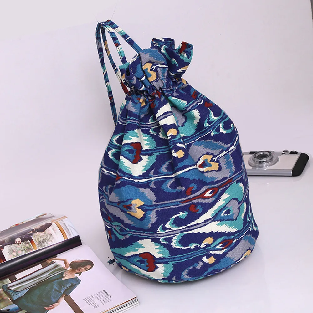 

Unisex Retro Women Men Backpack Printing Canvas Cat Backpacks for girls Drawstring School Femmes Mulheres Bag Hot selling