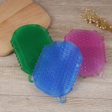 1 шт. щетка для ванны тела отшелушивающие перчатки высокое качество силиконовый массажный скраб перчатки для пилинга