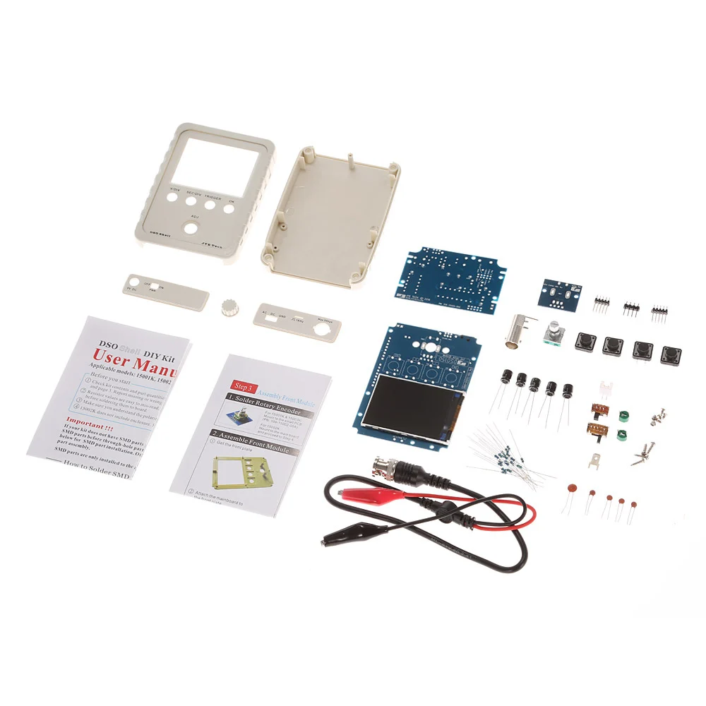 KKMOON DSO FNIRSI-150 15001K DIY цифровой осциллограф комплект с корпусом - Цвет: Белый