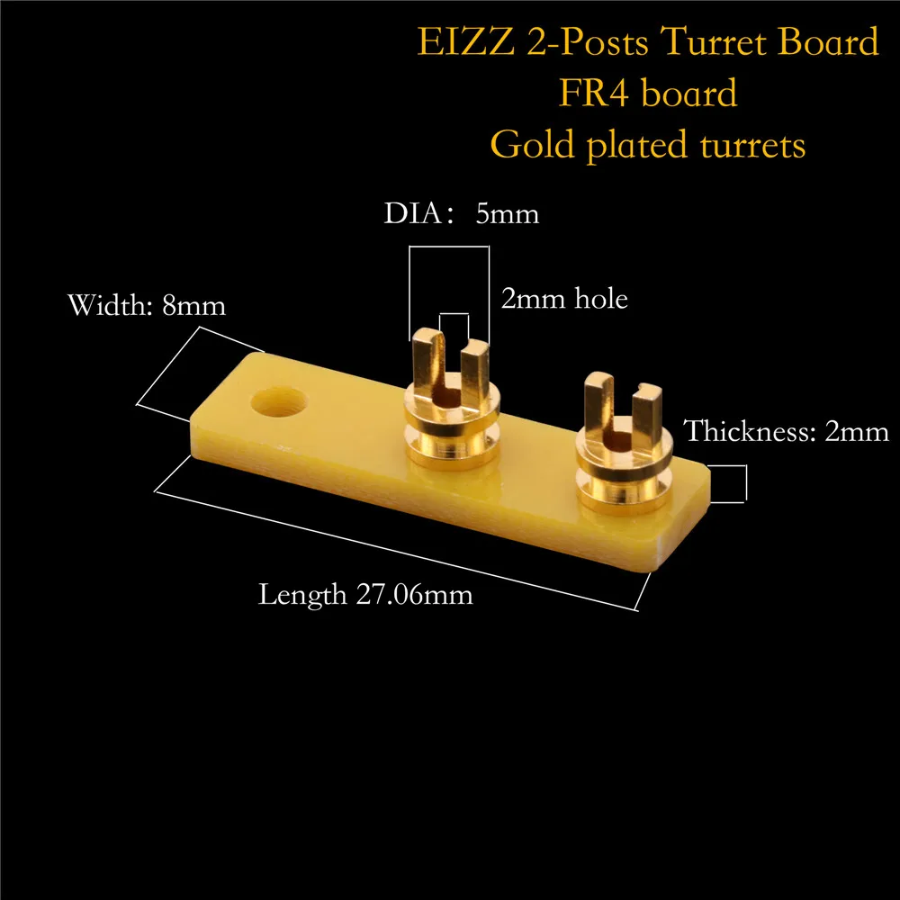 EIZZ 1 шт. высокого класса посты FR4 револьверная доска тег полосы терминал Луг доска для Винтаж Hifi ламповый усилитель гитары AMP DIY проект - Цвет: 2Posts Turret Board