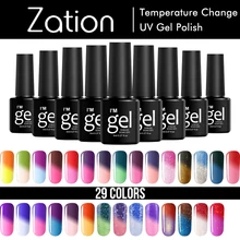 Zation термо лак для ногтей Гель-лак цветной Лаки Esmaltes перманентное изменение температуры УФ-гель для ногтей