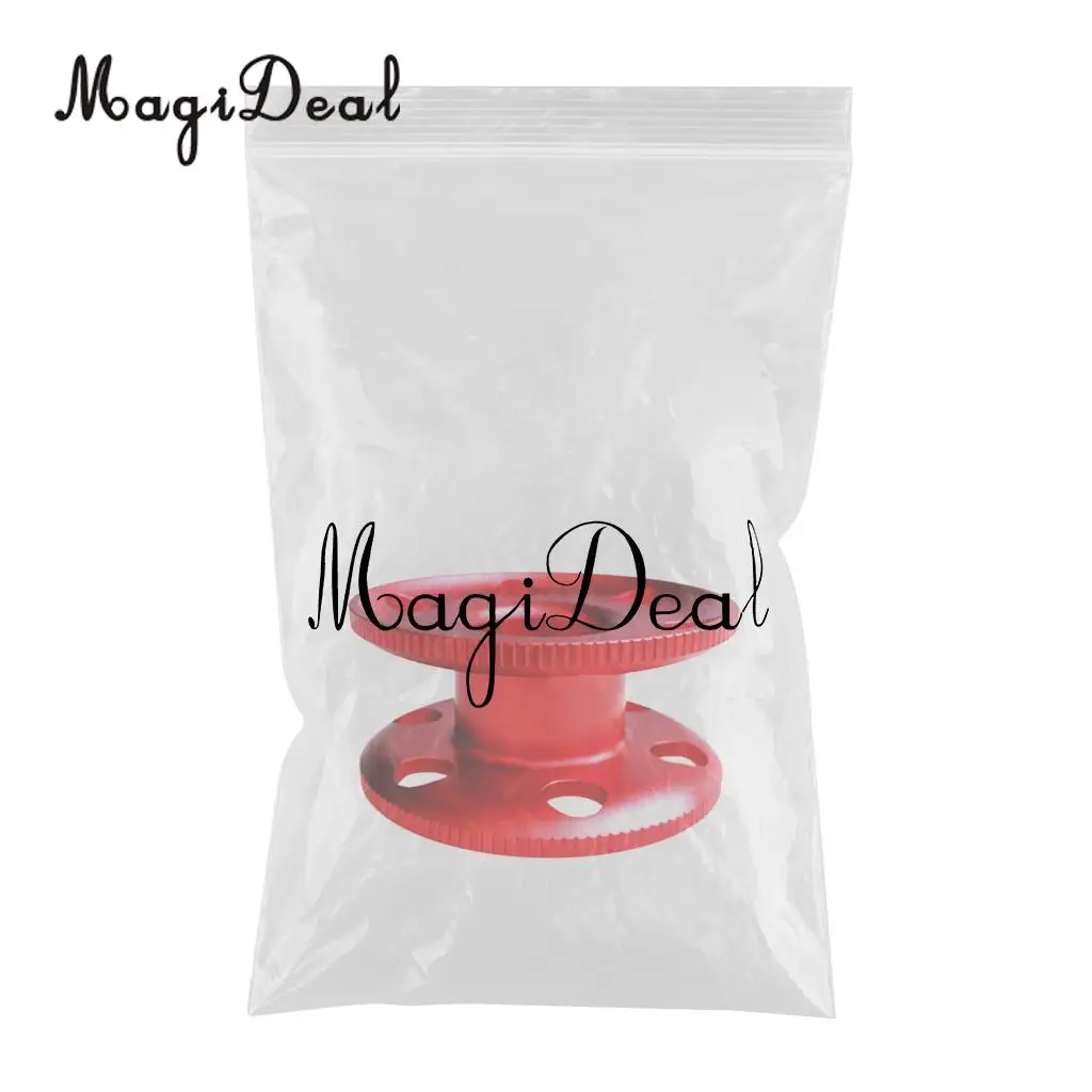 MagiDeal Aluminum Alloy Scuba Diving Compact Finger Spool Reel Guide Line Spool Red