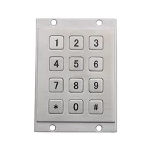 Metal USB Keyboard With 12 Keys 3×4 Keypad Industrial Mini Keyboard Stainless Steel Kiosk Numeric Keypad