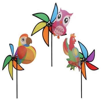 

3D Large Cute Animal Windmill Wind Spinner Whirligig Yard Garden Decor Kids Toys