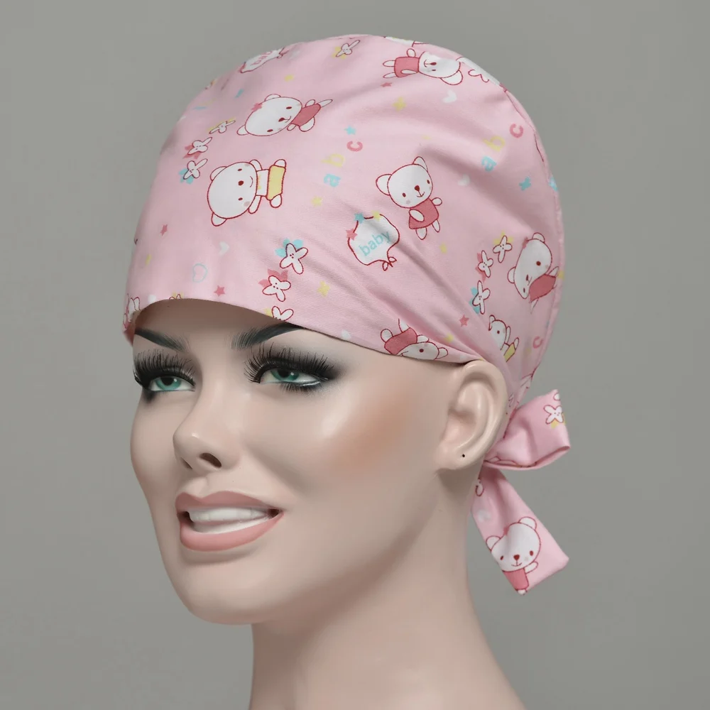 Скраб Кепка+ маска для медсестры хирургическая унисекс больница регулируемая медицинская крышка s скраб лабораторная шапка медсестры шляпа для доктора медсестры - Цвет: 6