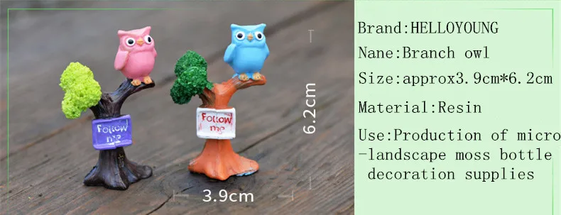 2 Stück Eule Miniaturen Fee Puppenhaus Landschaft Garten Figur Bonsai Dekoration 2 Stück Eule Miniaturen Fee Puppenhaus Landschaft Garten Figur Bonsai Dekoration