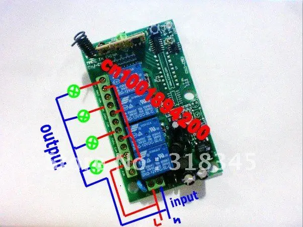 85 V 260 4CH Way Беспроводная лампа/выключатель питания RF система дистанционного