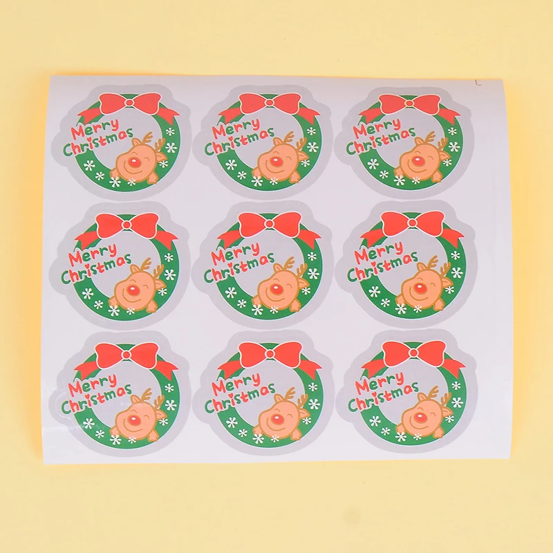 90pcs/10sheets Diy Scrapbooking Label Seal Hand Account Sticker Stationery Merry Christmasi Paper Stickers Diary Decoration | Канцтовары