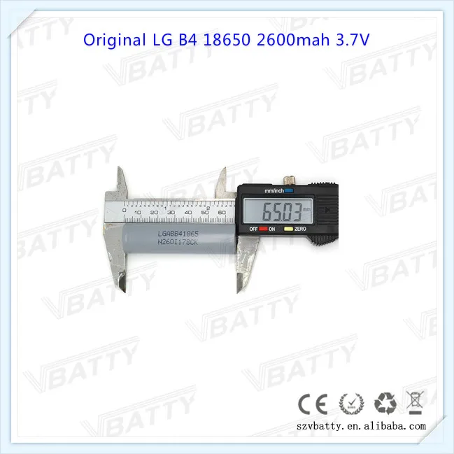 Для LG B4 18650 3,7 V 2600 mAh аккумуляторная батарея для LG 2600(ABB4) литий-ионная батарея промышленного использования(1 шт