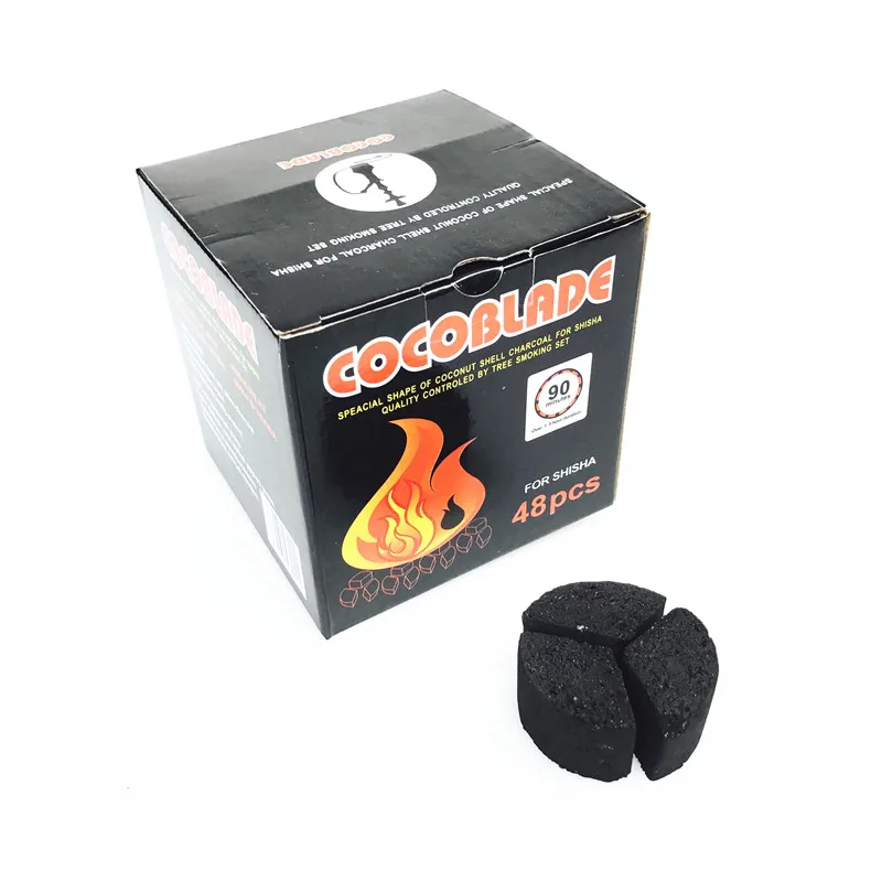 Cocoblade Кокосовая Скорлупа уголь для кальяна кальян sheesha 48 шт 0,58 кг для держателя угля kelaoke угольная чаша для угля нагреватель