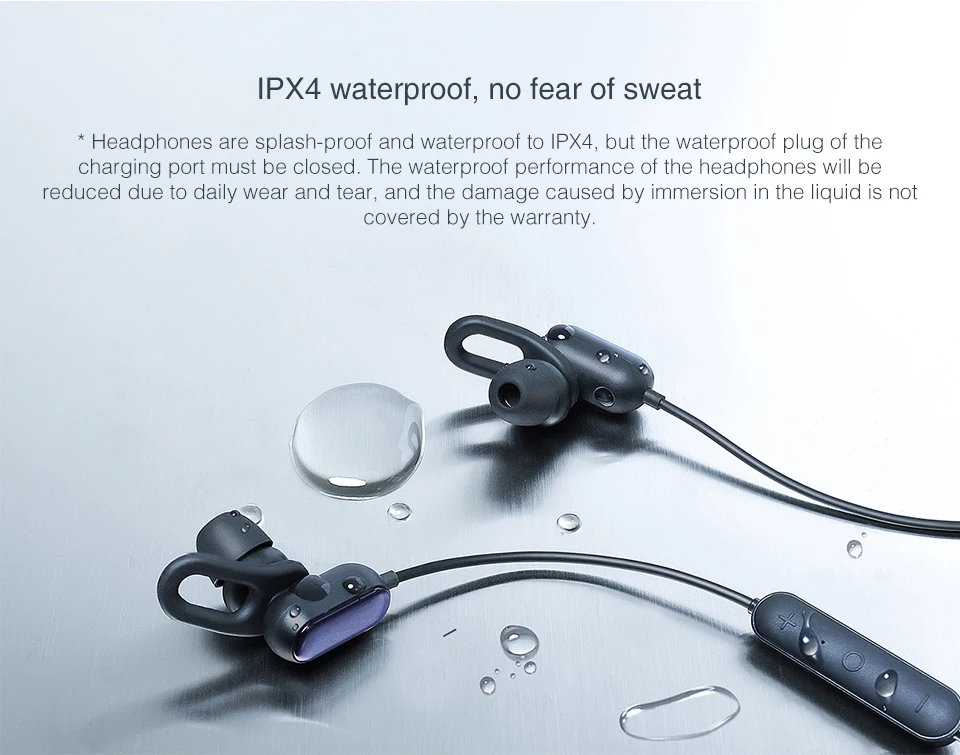 Оригинал Xiao mi Спортивная bluetooth-гарнитура Молодежная версия Bluetooth 4,1 беспроводные mi наушники IPX4 водонепроницаемые стерео наушники