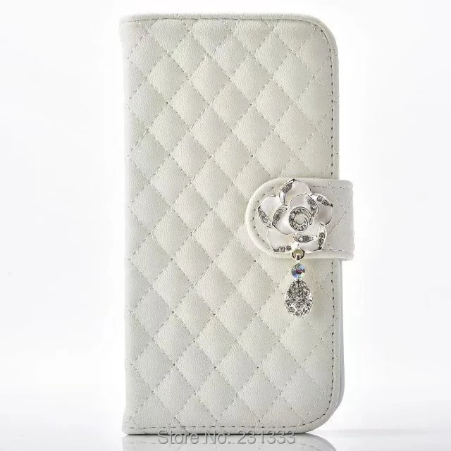 C-ку Diamond Bling 3D цветок камелии Бумажник кожаный чехол для iPhone X iphonex Овцы стенд TPU ID карты кулон кожи 50 шт
