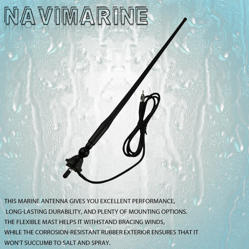 Radio Antenna Boat Marine FM AM Aerial Car Waterproof Rubber Duck Dipole Flexible FM Modulators For