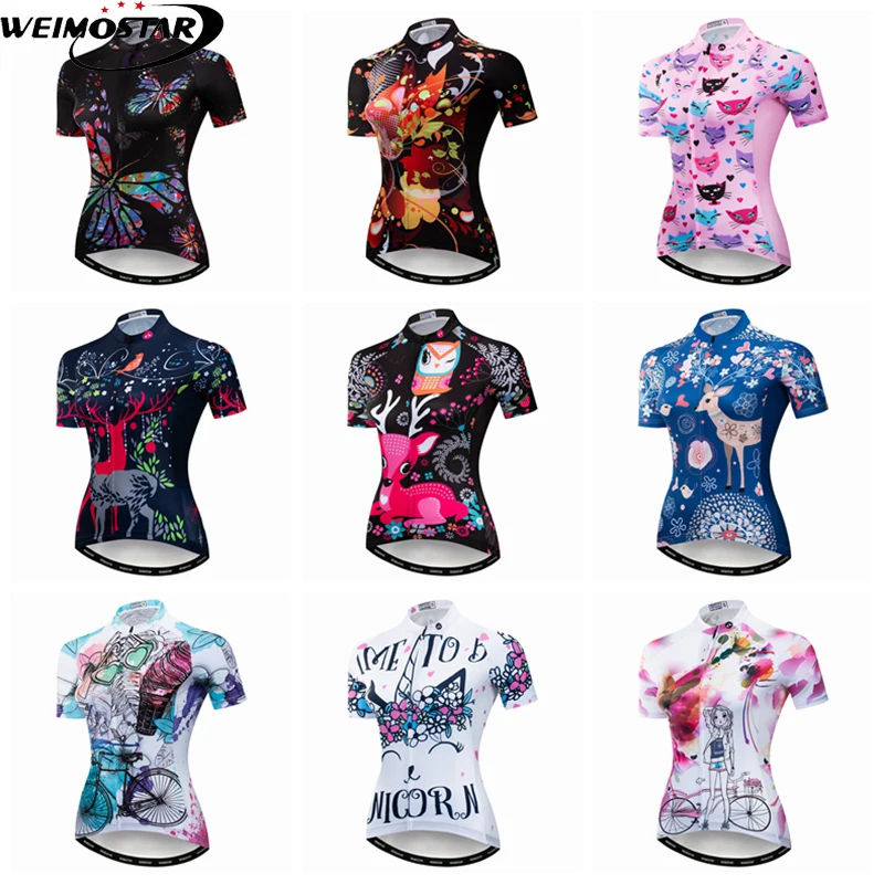 

Weimostar 2019 Women Cycling Jersey Tops Breathable MTB Bike Jersey Short Sleeve Youth Bicycle Riding Shirts Maillot Ciclismo