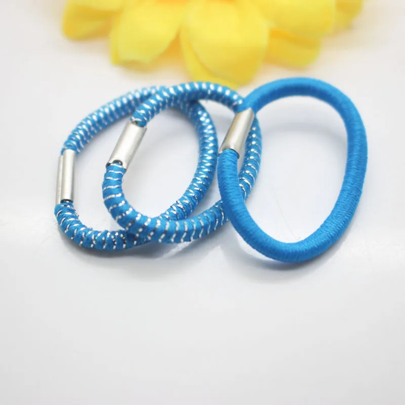 18Pcs babys hair accessories Girls glitter Elastic Hair Bands Bright candy color ponytail holders children's hair rings headwear