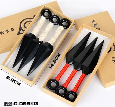 

Anime Naruto Ninja Uzumaki Kunai Arme de Jet Props Cosplay Couteau En Plastique Uzumaki Naruto Hatake Kakashi 3 arrows Darts