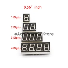 Большая распродажа! 20 штук 1/2/3/4 бит(5 штук каждого размера) общий анод положительный цифровая трубка 0,5" 0.56in. Красный светодиодный дисплей 7 сегментов