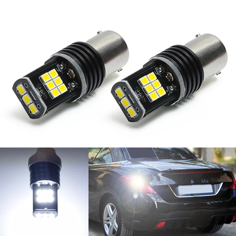 2x Canbus Error Free 1156 BA15S P21W светодиодный автомобиль лампа обратный светильник для peugeot