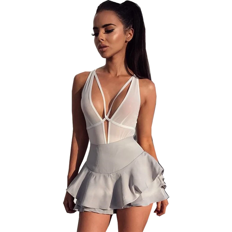 

2019 New mini skirt autumn cross-border fashion supplier lotus leaf pleated pack hip skirts new womens skirts vestidos SJVD5044